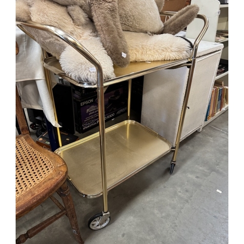 1505 - A collapsible metal tea trolley
