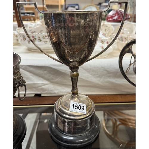 1509 - 3 Silver plated trophies