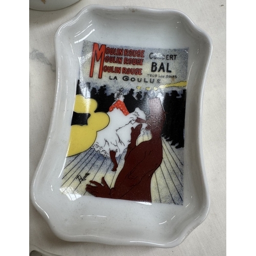 1608 - A selection of vintage ceramic lidded trinket pots