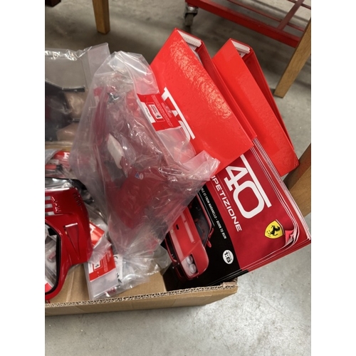 1620 - An incomplete set of a Ferrari, F40 kit sold with periodical magazine