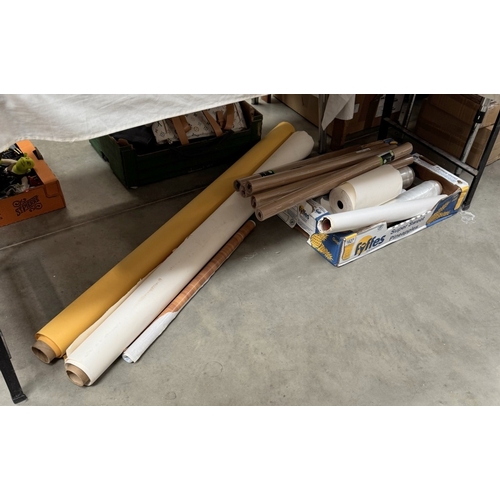 1627 - A quantity of rolls of craft paper & commercial cling film rolls