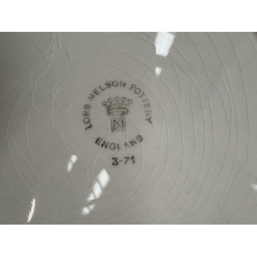 1696 - 2 vintage Lord Nelson pottery collectors plates of HMS Victory & The Battle Of Trafalgar