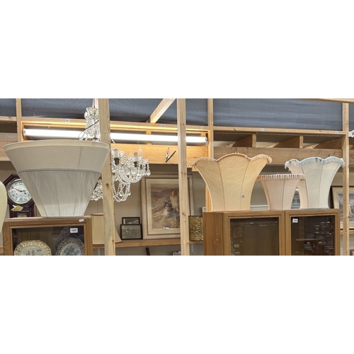 1700 - A quantity of standard lamp shades etc