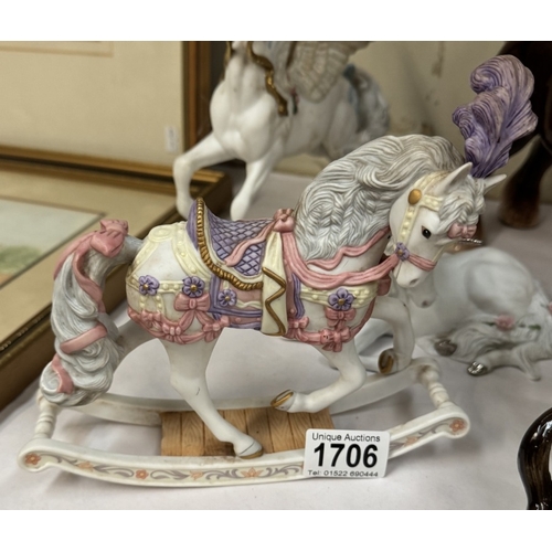1706 - A selection of ceramic horses including Brook & Bentley