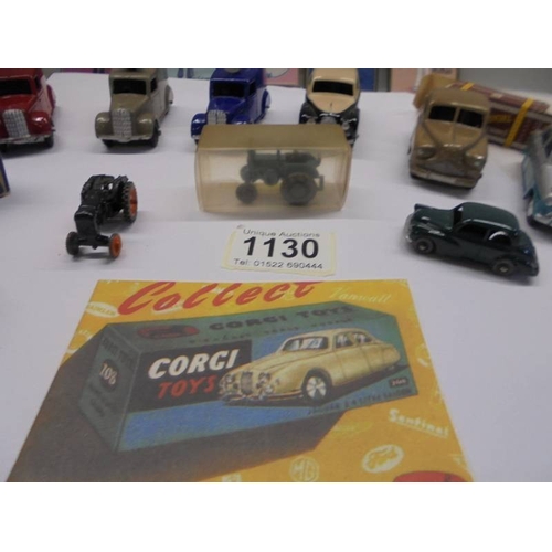 1130 - A selection of die cast models including Dinky, Corgi, Matchbox etc.,