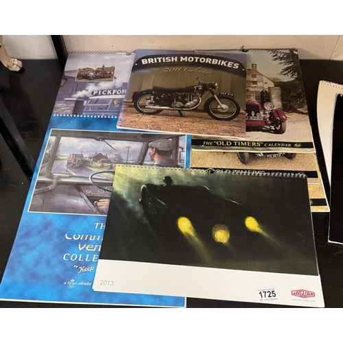 1725 - A 1990 Uniport calendar, 2013 Jaguar heritage & other vehicle calendars including 1984 rare Yesterye... 
