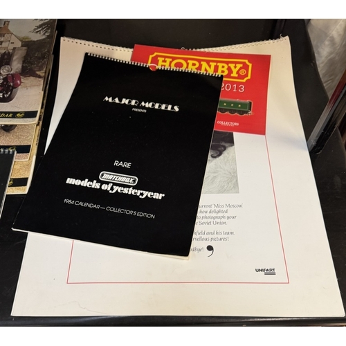 1725 - A 1990 Uniport calendar, 2013 Jaguar heritage & other vehicle calendars including 1984 rare Yesterye... 