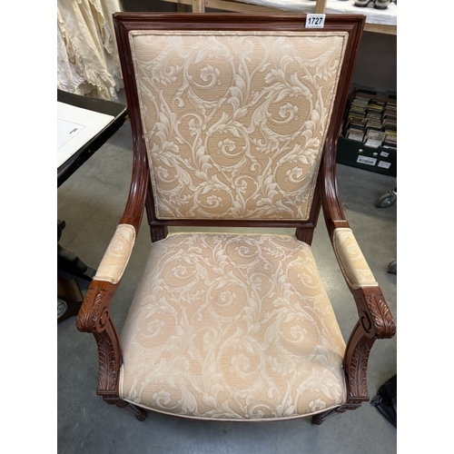 1727 - A mahogany carver chair