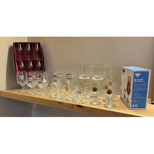 1729 - A number of sets of drinking glasses. Some cased