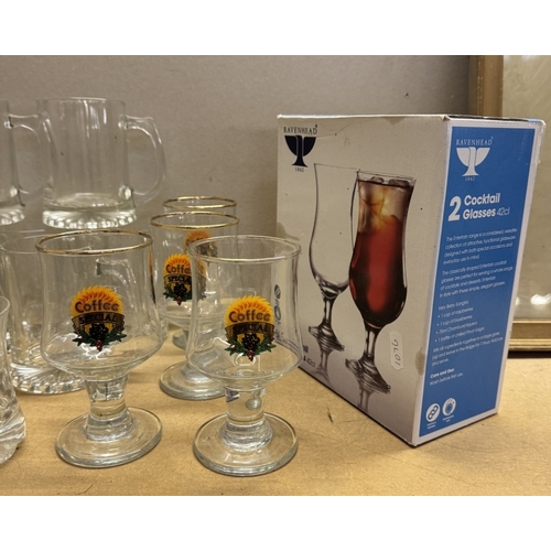 1729 - A number of sets of drinking glasses. Some cased