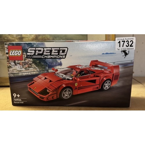 1732 - A sealed boxed Lego Speed Champions76934 Ferrari F40