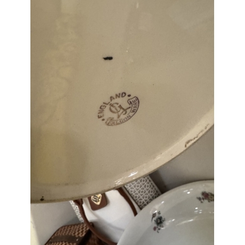 1734 - A large vintage bowl etc