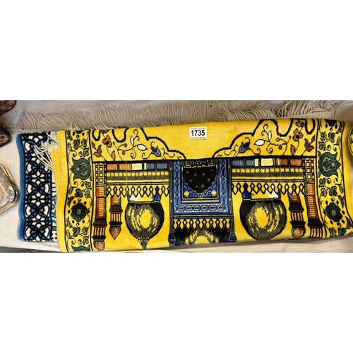 1735 - 2 small rugs (possibly prayer mats)