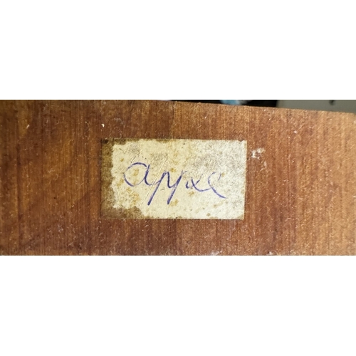 1737 - Some carved wood items. The wood types are represented by the tree shapes. (One with town seals)