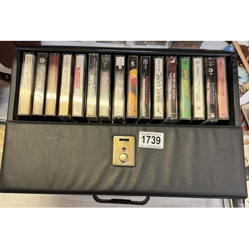 1739 - Approximately 150, 70s / 80s Rock & Pop audio cassette tapes including Queen, Slade, Def Leppard etc