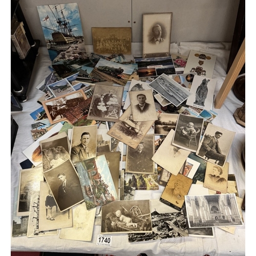 1740 - A good selection of early 20th century portrait postcards etc including other postcards