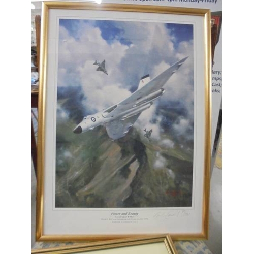 1408 - A limited edition print entitled 'Power & Beauty Avro Vulcan' and 2 others by Aviation Art Studiio, ... 