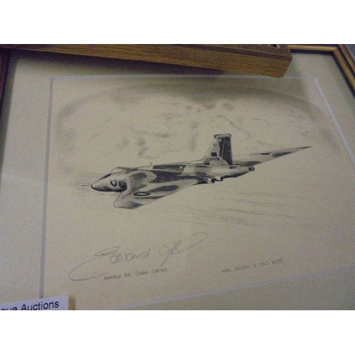 1408 - A limited edition print entitled 'Power & Beauty Avro Vulcan' and 2 others by Aviation Art Studiio, ... 