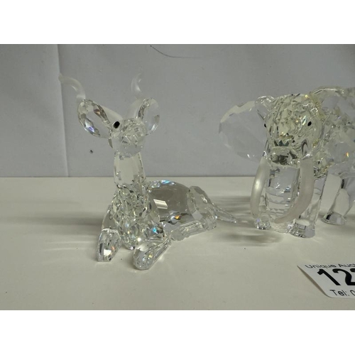 1236 - A set of 3 Swarovski Africa SCS models in boxes (Elephants ear has been glued back on)