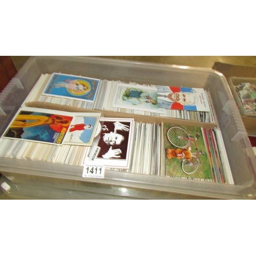 1411 - A box of postcards - 1980/90's era