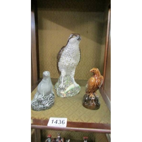 1436 - Three Beswick bird decanters.