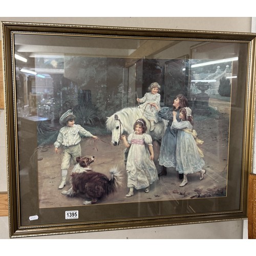 1395 - A framed and glazed nostalgic print.