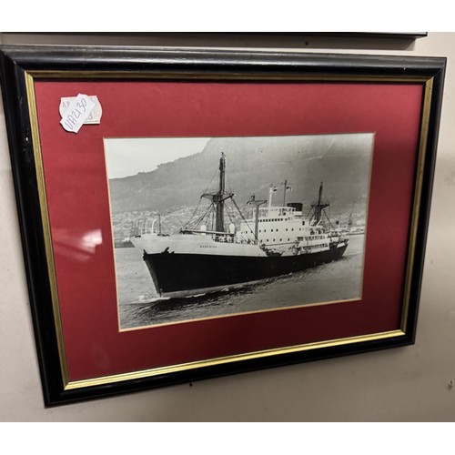 1401 - A large collection of framed and glazed ship/steam liner photographs/prints, all well mounted.