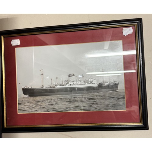 1401 - A large collection of framed and glazed ship/steam liner photographs/prints, all well mounted.