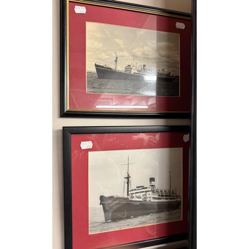 1401 - A large collection of framed and glazed ship/steam liner photographs/prints, all well mounted.