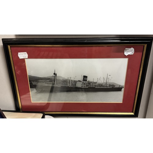 1401 - A large collection of framed and glazed ship/steam liner photographs/prints, all well mounted.