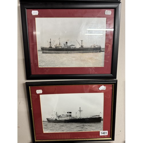 1401 - A large collection of framed and glazed ship/steam liner photographs/prints, all well mounted.