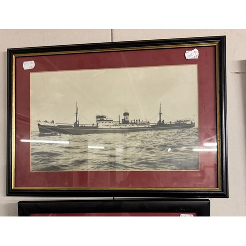 1401 - A large collection of framed and glazed ship/steam liner photographs/prints, all well mounted.