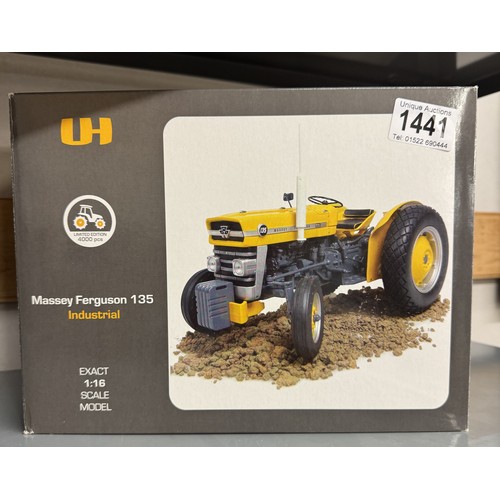 1441 - A boxed 1/16 Universal Hobbies UH2822 Massey Ferguson 135 Industrial tractor No.2622 of 4000.