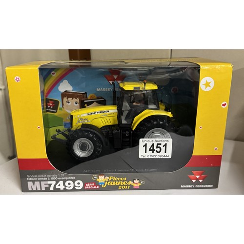 1451 - A boxed Universal Hobbies MF7499 limited edition of 1500 Juanes 2011 Massey Ferguson.