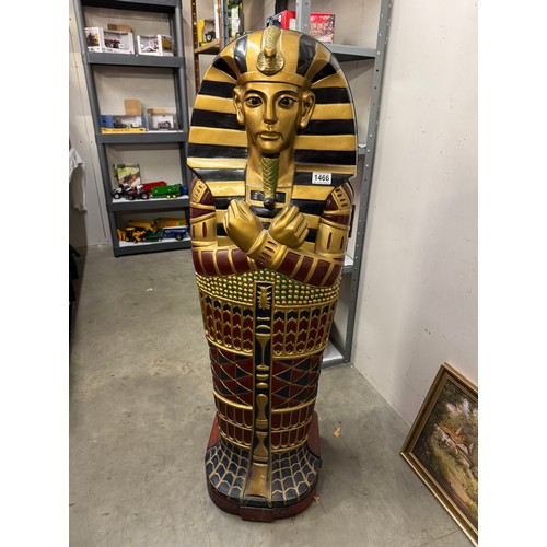 1466 - A decorative Egyptian revival DVD/CD cabinet in the form of a Pharoah.