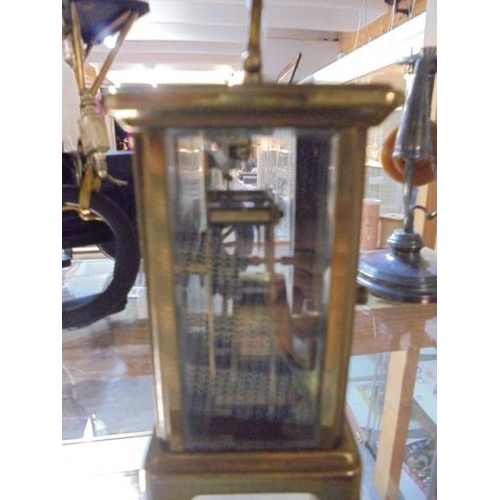 1250 - A brass carriage clock