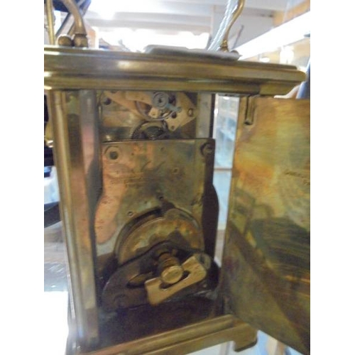 1250 - A brass carriage clock