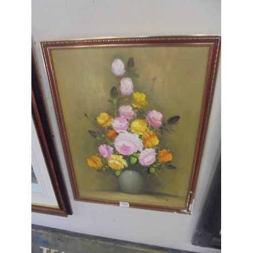 1532 - A framed oil on canvas still life signed Holhang.