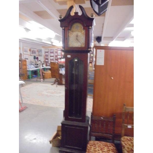 1564 - A modern mahogany long case clock.