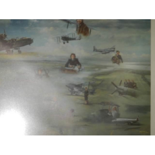 245 - A framed and glazed limited edition print entitled 'A Tribute to Women in Aviation', 106/300.