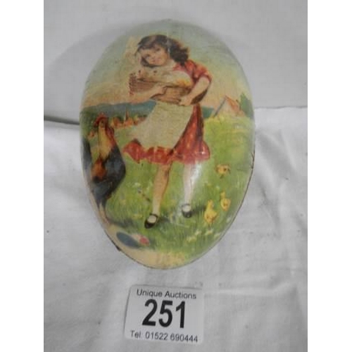 251 - An early 20th century cardboard Easter egg box.