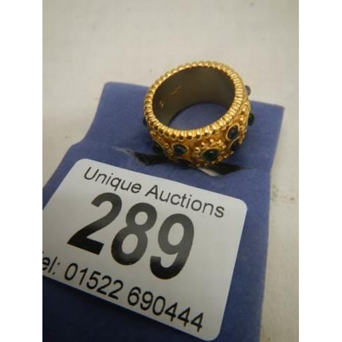 289 - A boxed dress ring.