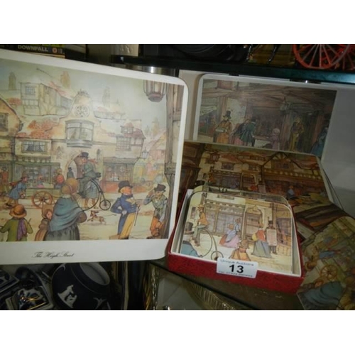 13 - Two boxed sets of vintage place mats