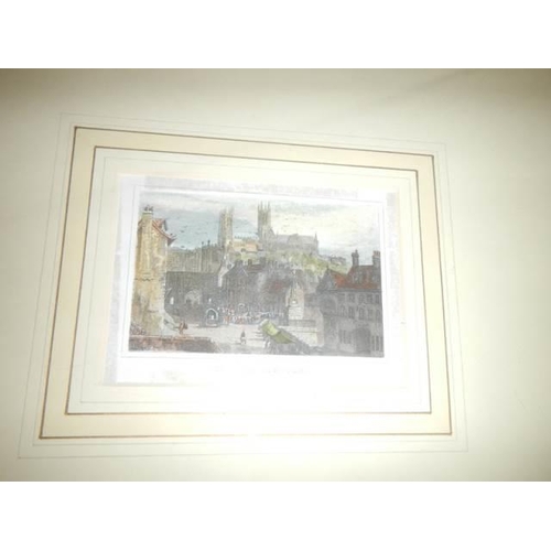 32 - 3 framed & glazed engravings and four unframed examples.