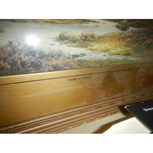 38 - A framed and glazed print entitled 'Near Lydford'.