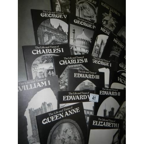 41 - A quantity of Kings & Queens of England books.