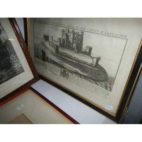 55 - 6 engravings including 'The Funeral Procession of Queen Victoria' all framed and glazed.