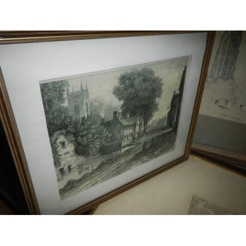 55 - 6 engravings including 'The Funeral Procession of Queen Victoria' all framed and glazed.