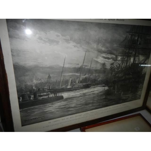 55 - 6 engravings including 'The Funeral Procession of Queen Victoria' all framed and glazed.