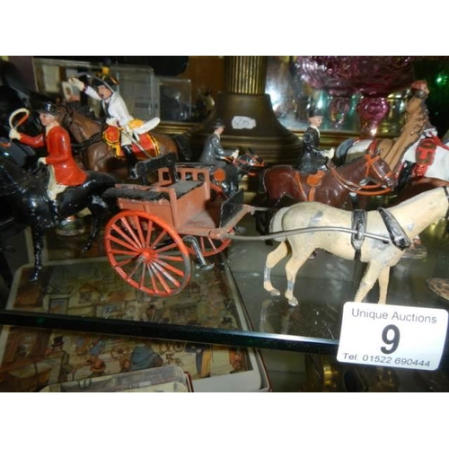 9 - A quantity of model soldiers on horseback.